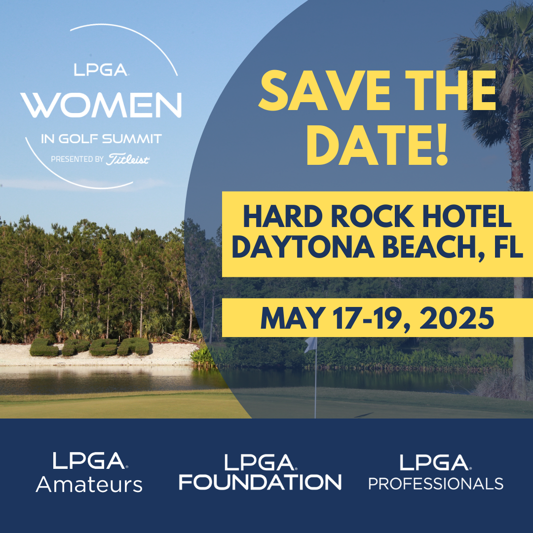 LPGA Women in Golf Summit save the date graphic v2